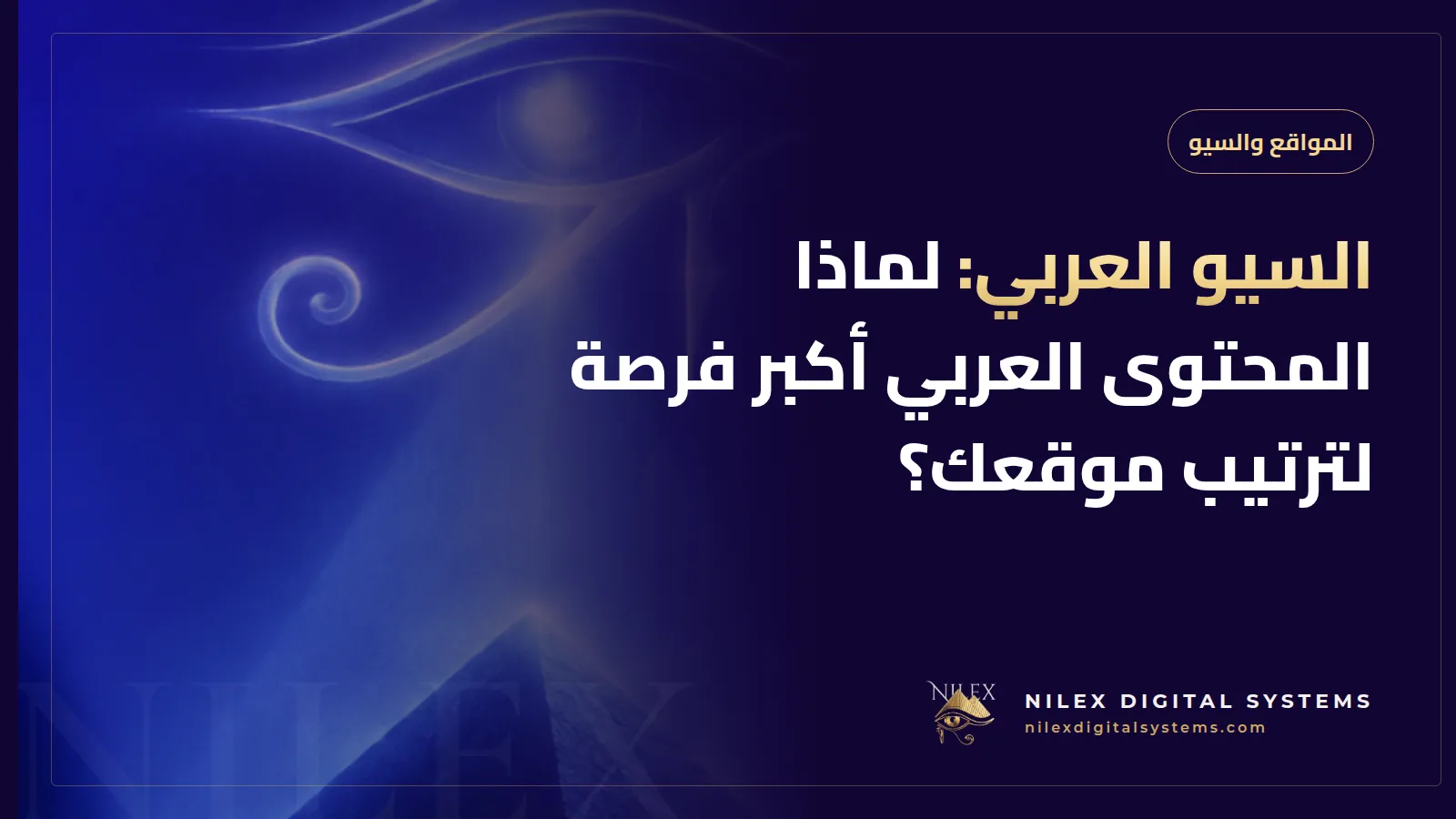 رسم لعمليات بحث عربية وصفحات ويب عربية تصعد في نتائج البحث مع مصطلحات لاتينية مثل ERP وCRM
