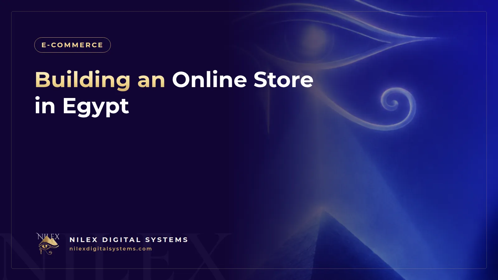 Illustration comparing a ready-made store platform with a custom online store on an Android phone, with Egyptian payment icons