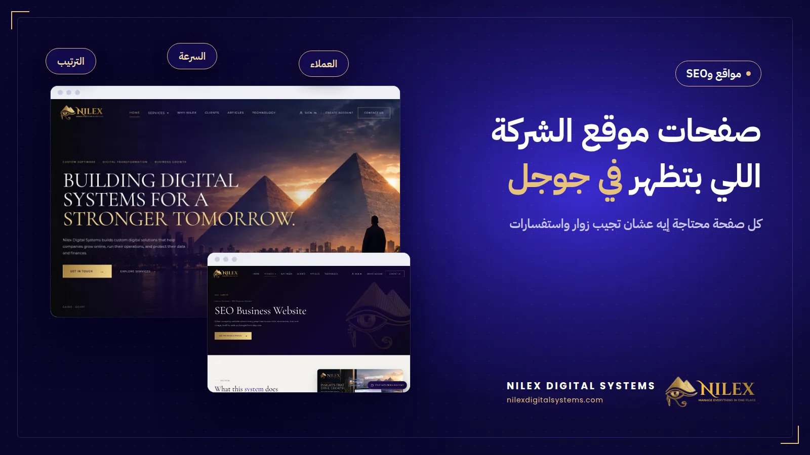خريطة موقع شركة فيها الرئيسية وصفحات الخدمات ومن نحن والأعمال السابقة والتواصل والمقالات