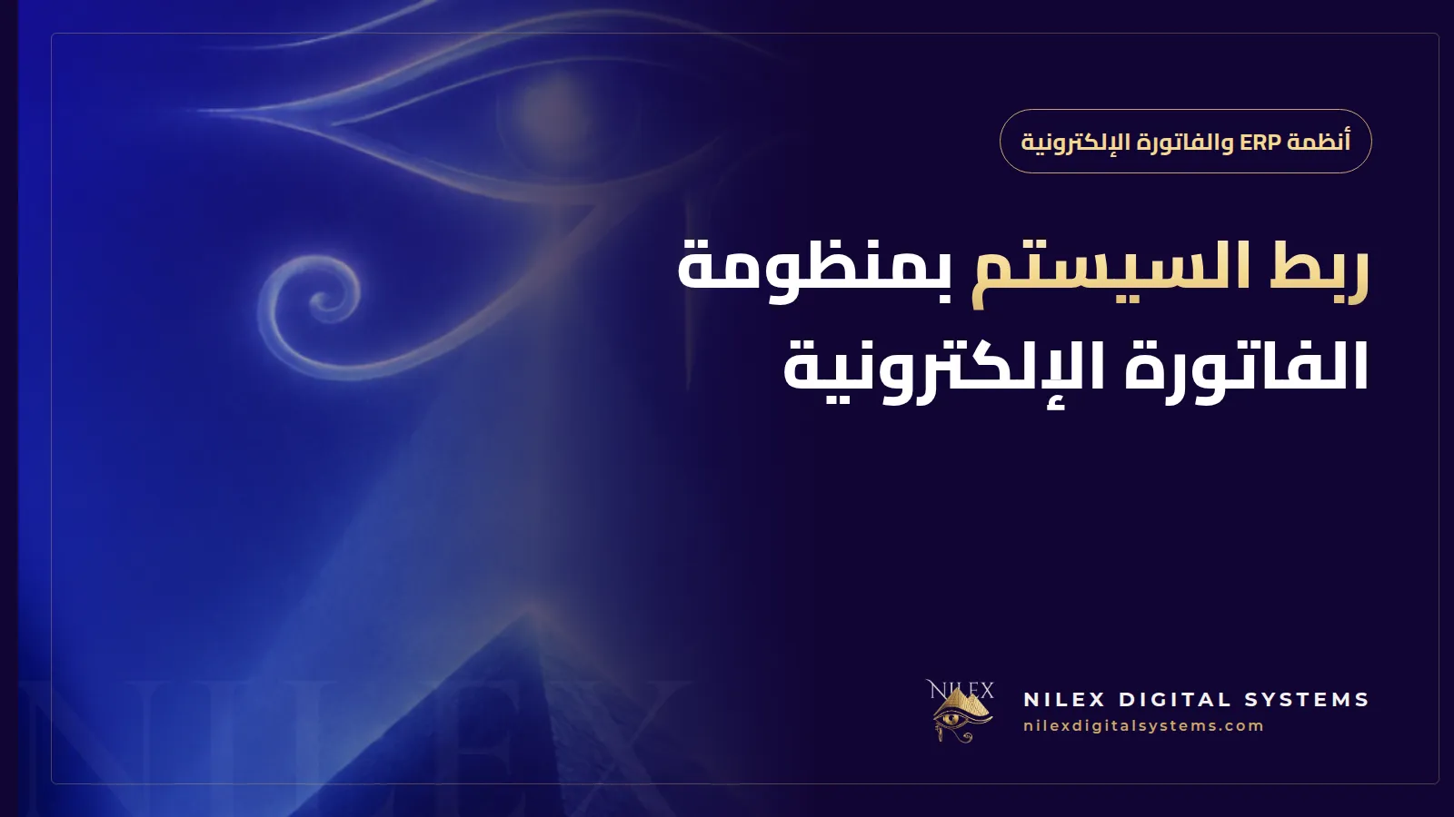 رسم يوضح نظام ERP يرسل فاتورة موقعة إلكترونياً بأكواد الأصناف إلى منظومة مصلحة الضرائب المصرية