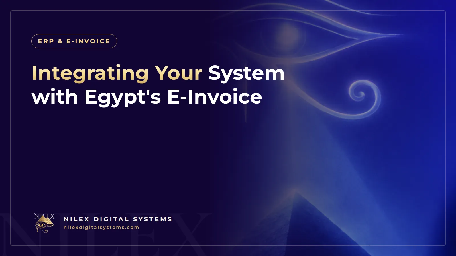 Diagram of an ERP sending a digitally signed invoice with item codes to the Egyptian Tax Authority platform
