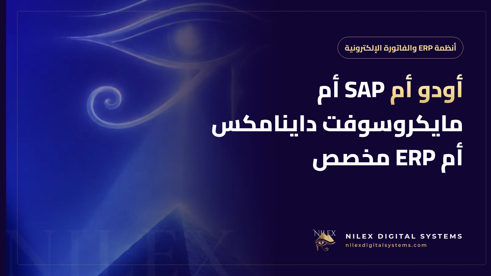رسم مقارنة لأربعة خيارات لأنظمة ERP جنباً إلى جنب مع علامة الفاتورة الإلكترونية المصرية