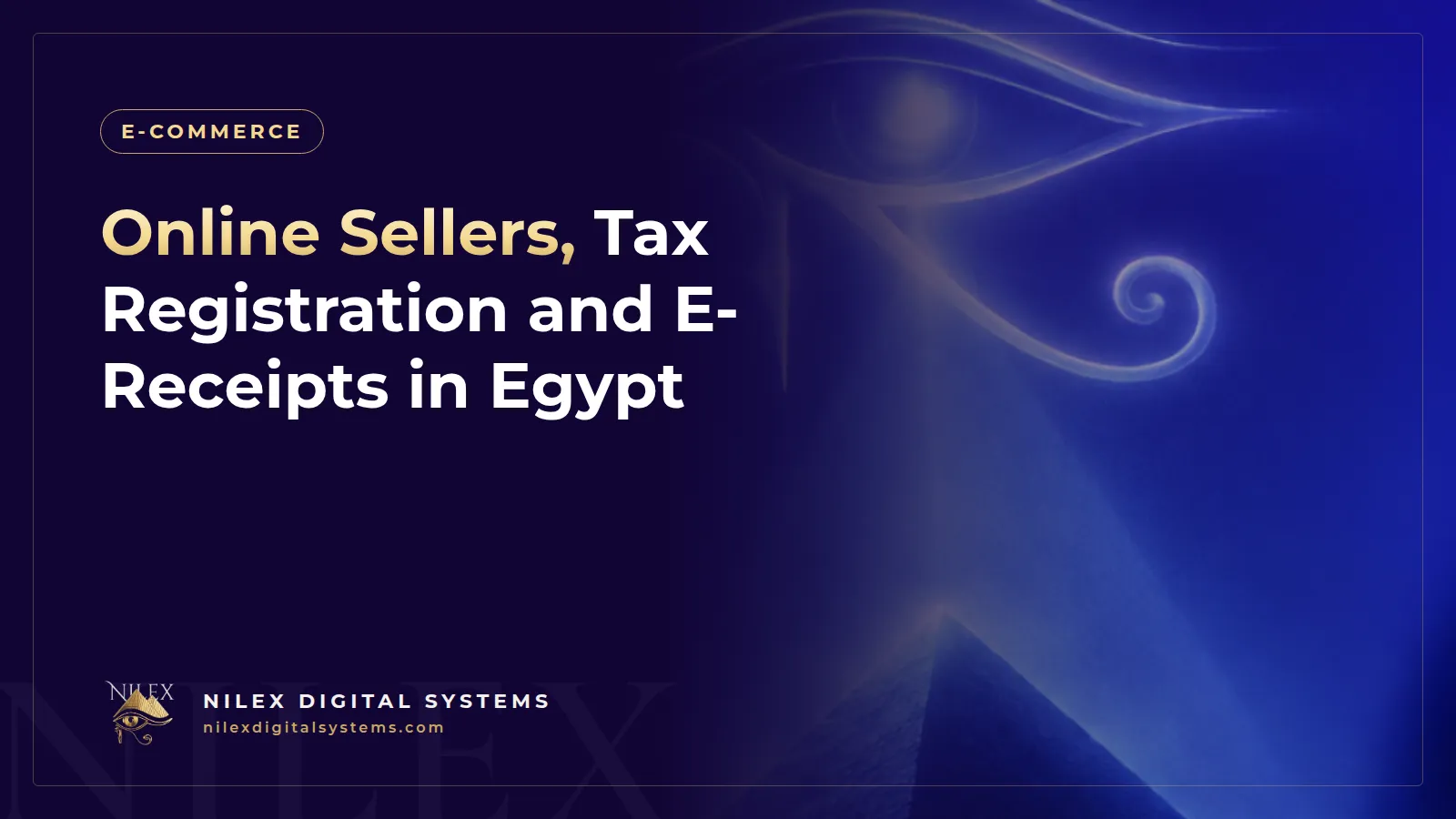 Illustration of an online store order turning into an electronic receipt and invoice sent to the Egyptian Tax Authority