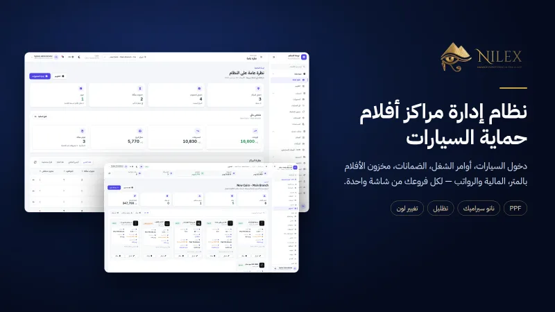 Network dashboard of the car protection centers management system