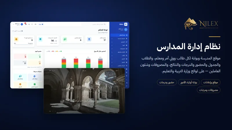School system: website and management dashboard
